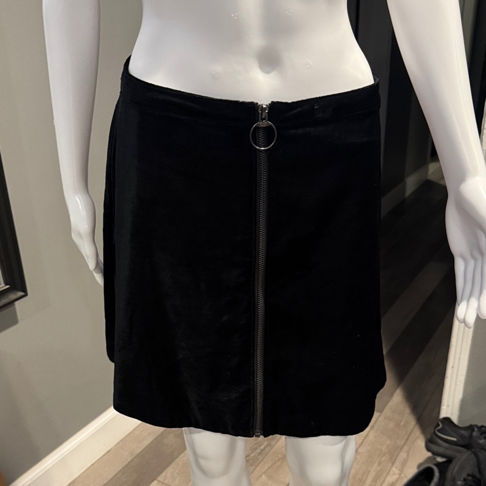 Free people velvet zip skirt NWOT